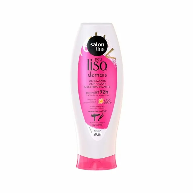 Meu liso demais defrizante alinhador desembaraçante 200ml - Salon line