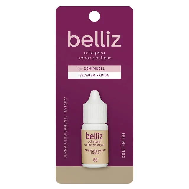 Cola Para Unhas Posticas Belliz 5G Com Pincel