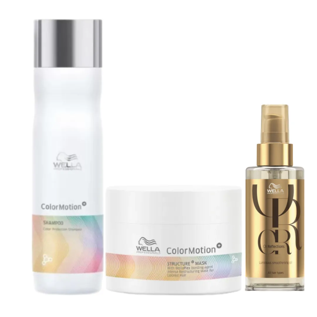 Kit Wella Color Motion Sh 250ml + Masc 150ml + Óleo 100ml
