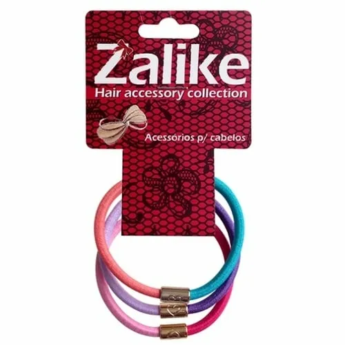 Zalike Kit Elástico Duo Color C/ 3 unidades Colorido 221