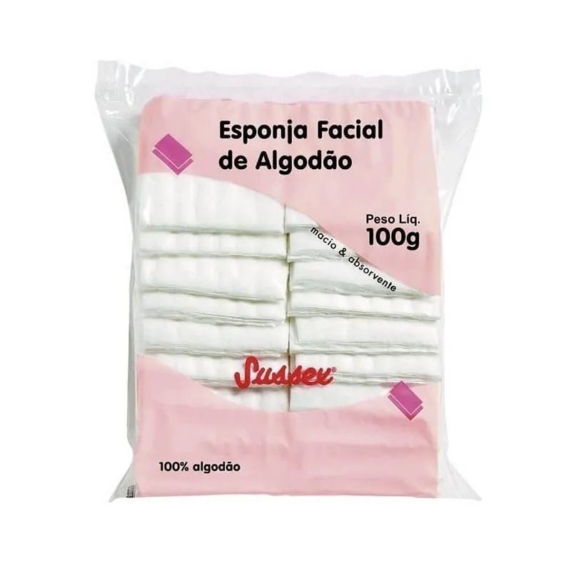 Algodão Esponja facial 100g