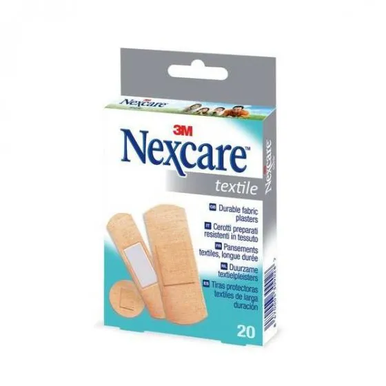 Nexcare Textile Pensos Rápidos Sortido 3 Tamanhos 20 Unidades