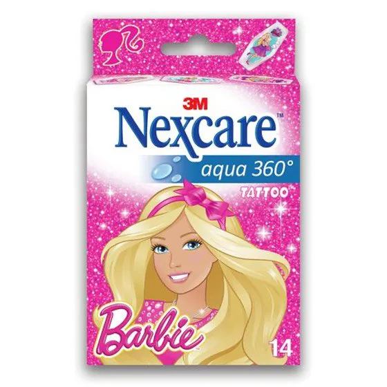 Nexcare Aqua 360 Protect Penso Tatoo Barbie x14