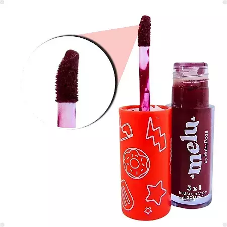 3x1 blush batom e sombra midnight 04 4,1ML - Ruby Rose melu