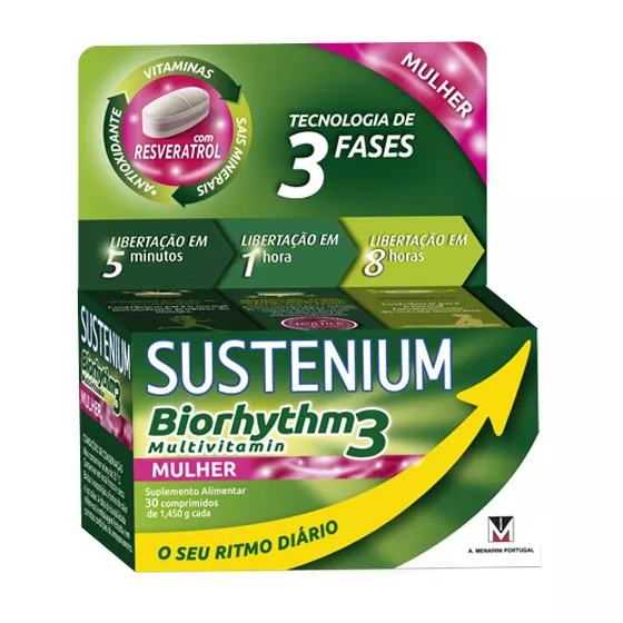 Sustenium Biorhythm3 Multivitaminas Mulher x30 Comprimidos