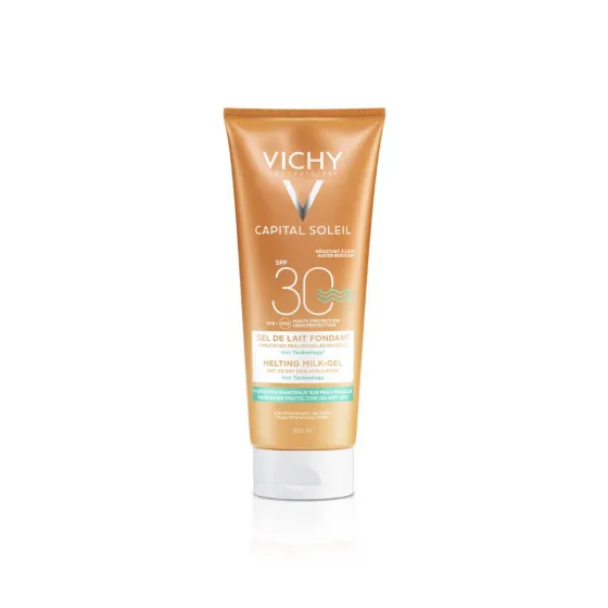 Vichy Capital Soleil Protetor Solar Leite-Gel Húmida Ou Seca SPF30 200ml