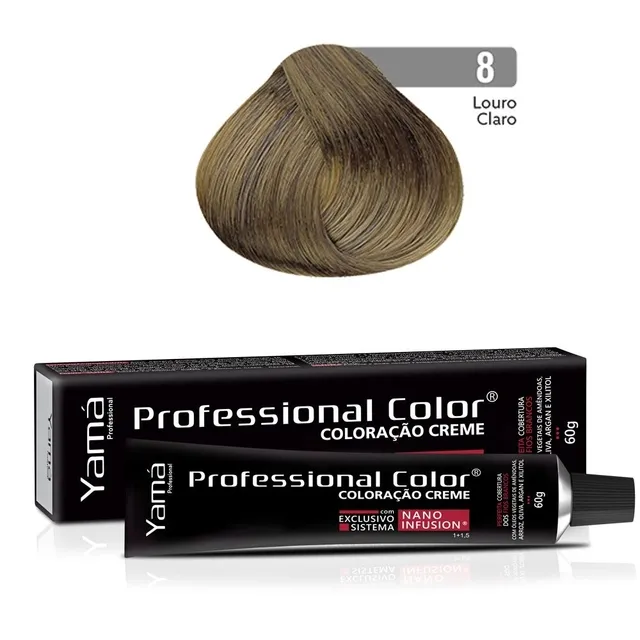 Coloração Professional Color Nano Infusion 8.0 Louro Claro Yamá