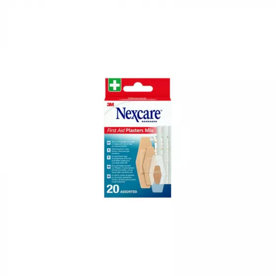 Nexcare First Aid Plasters Mix Pensos x20