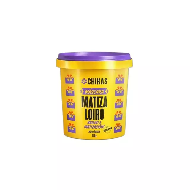 máscara matiza loiro brilho e matización 450g - Chikas