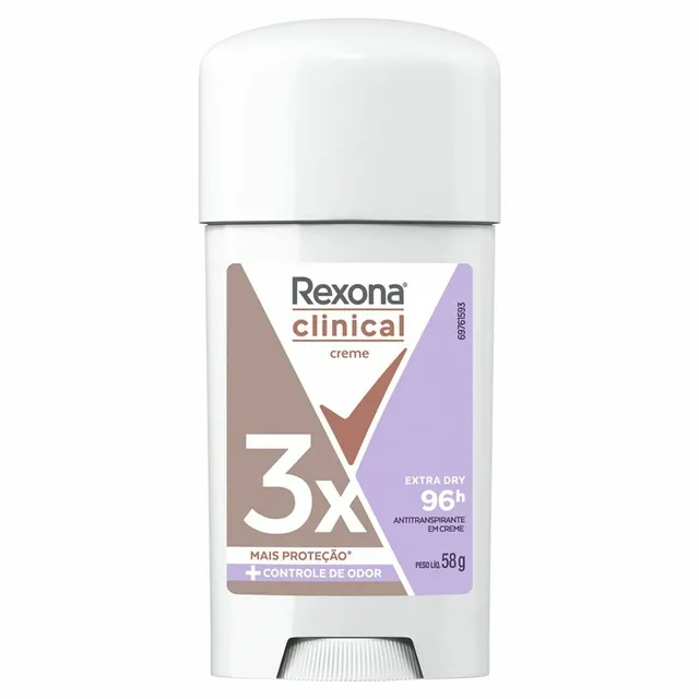 Desodorante Creme Rexona Clinical Fem Extra Dry 58g