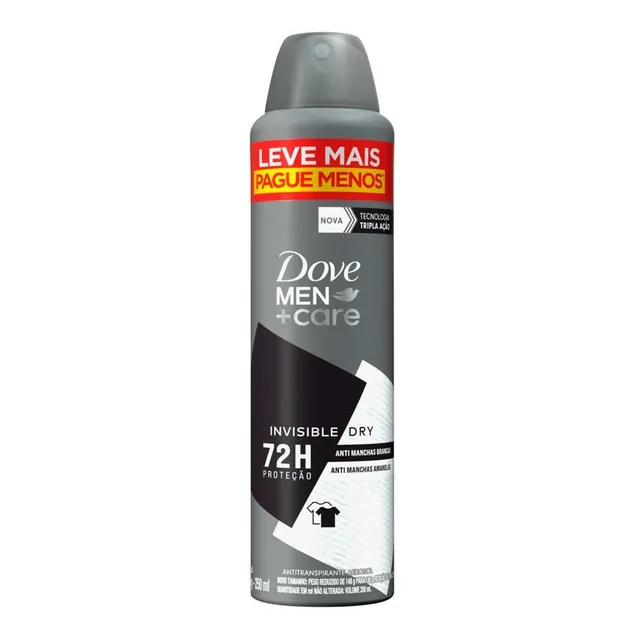 Desodorante Dove Aero Men Invisible Dry 250ml