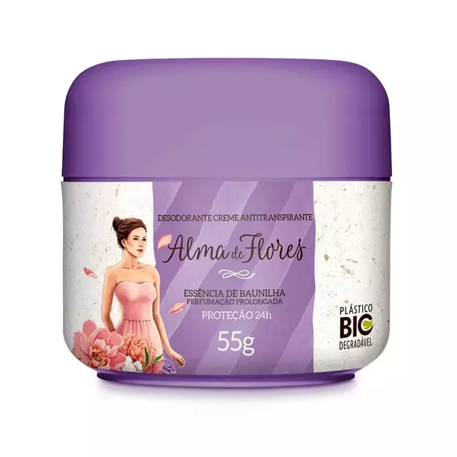 Desodorante Creme Alma de Flores Baunilha 55g