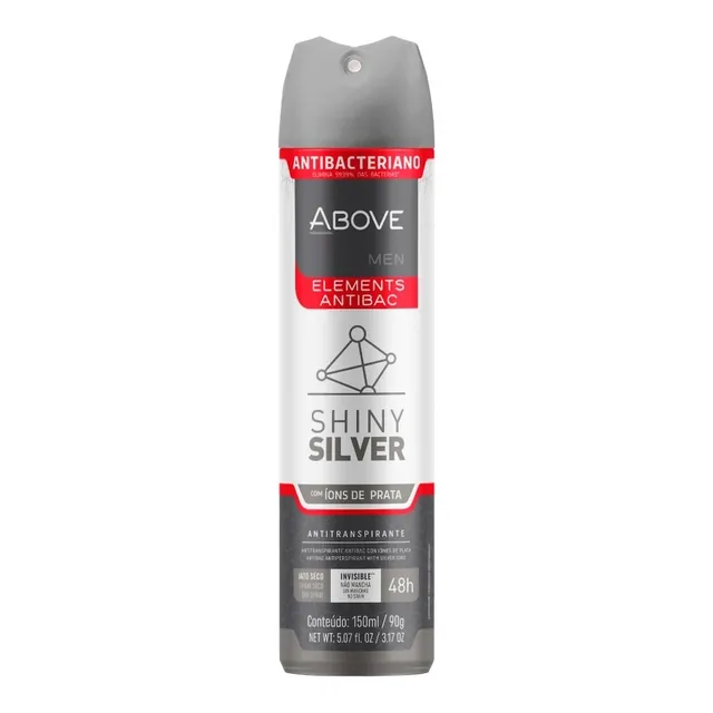 Desodorante Above Men Elements Antibac Shiny Silver