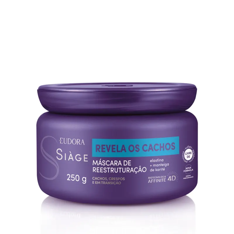 Máscara Siage Reestrut. Revela Cachos Eudora 250G