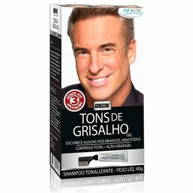 Shampoo Tonalizante Grecin Tons de Grisalhos 40g