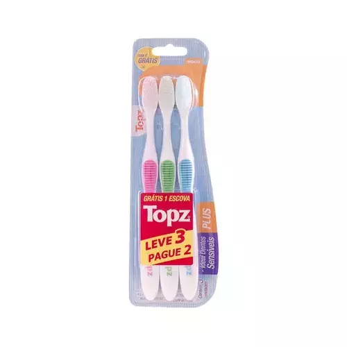 Escova De Dentes Topz Plus Macia
