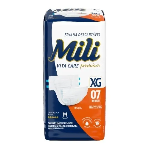 Fralda Geriatrica Mili Vita Care (Xg) 7 Unidades