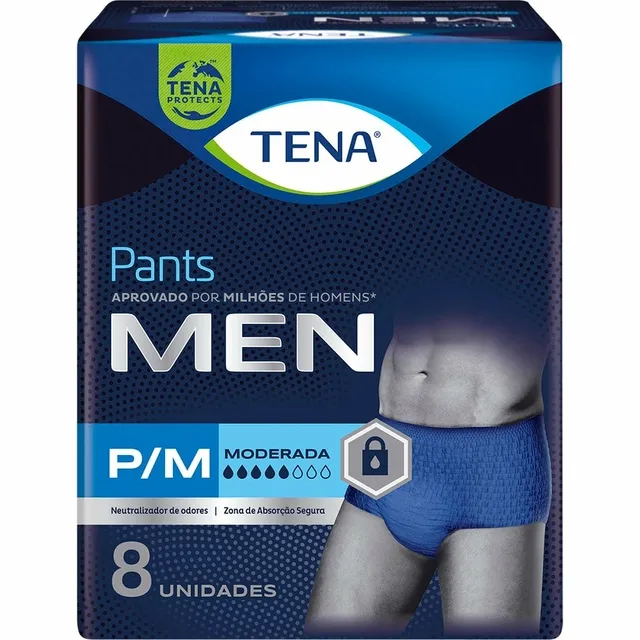 Roupa Íntima Tena Pants Men Tamanho P/M 8 Unidades