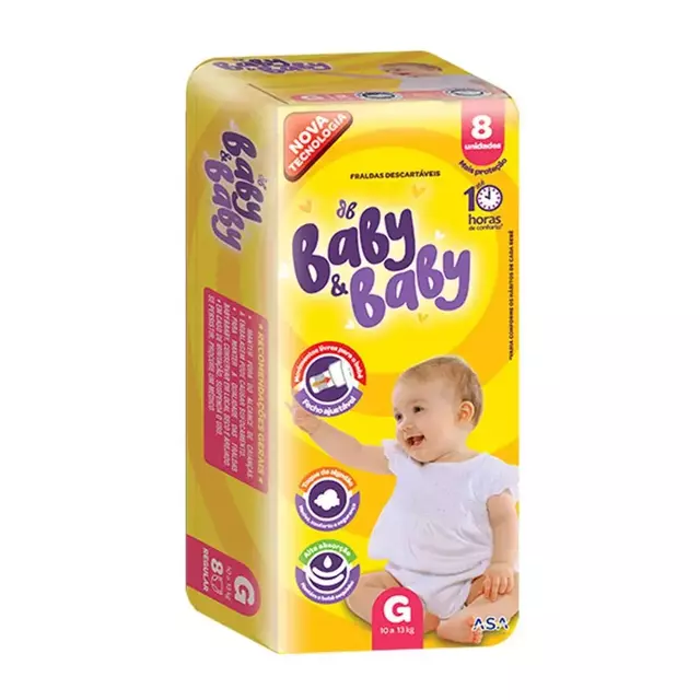 Fralda Baby&Baby (G) 8 Unidades