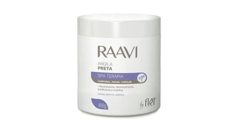 Argila Preta Corporal E Facial Raavi 400G