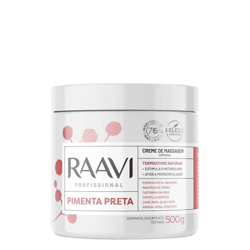 Creme de Massagem Pimenta Raavi 500G