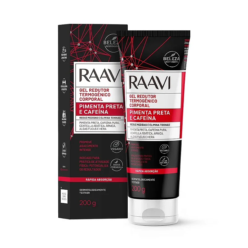 Gel Redutor Termogênico Pimenta Raavi 200G