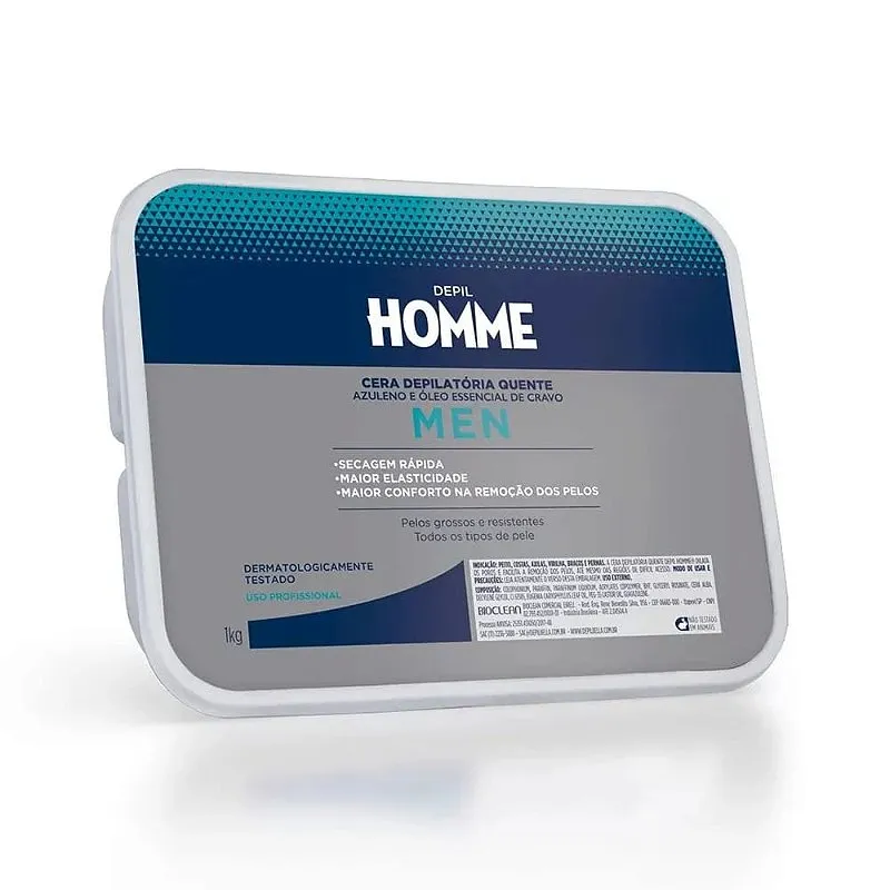 Cera de Depilação Homme 1KG Depil Bella