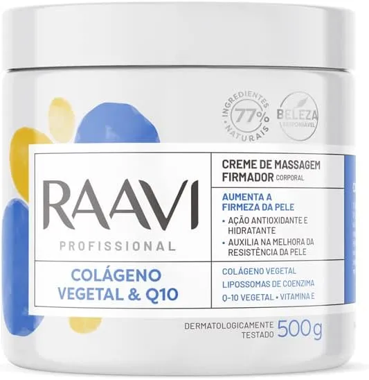 Creme de Massagem Colágeno Vegetal Raavi 500G