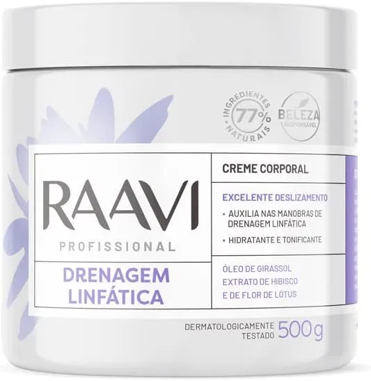 Creme Drenagem Linfática Raavi 500G