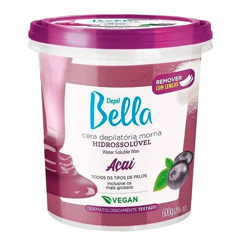 Cera Depilatória Hidrossolúvel Açaí 600G Depil Bella