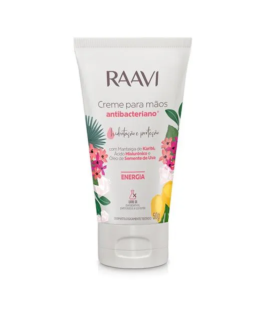 Creme De Mãos Antib. Energia Raavi 50G