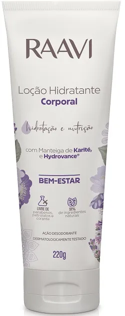 Loção Hidr. Corporal Bem Estar Raavi 220G