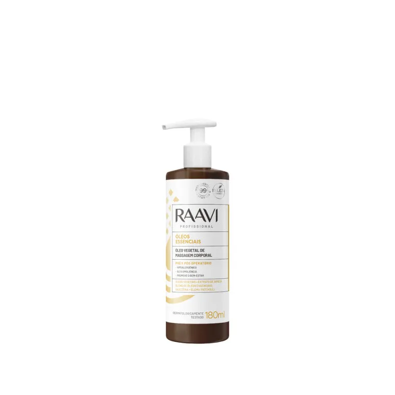 Óleo Vegetal Massagem Corp. Essenciais Raavi 180Ml