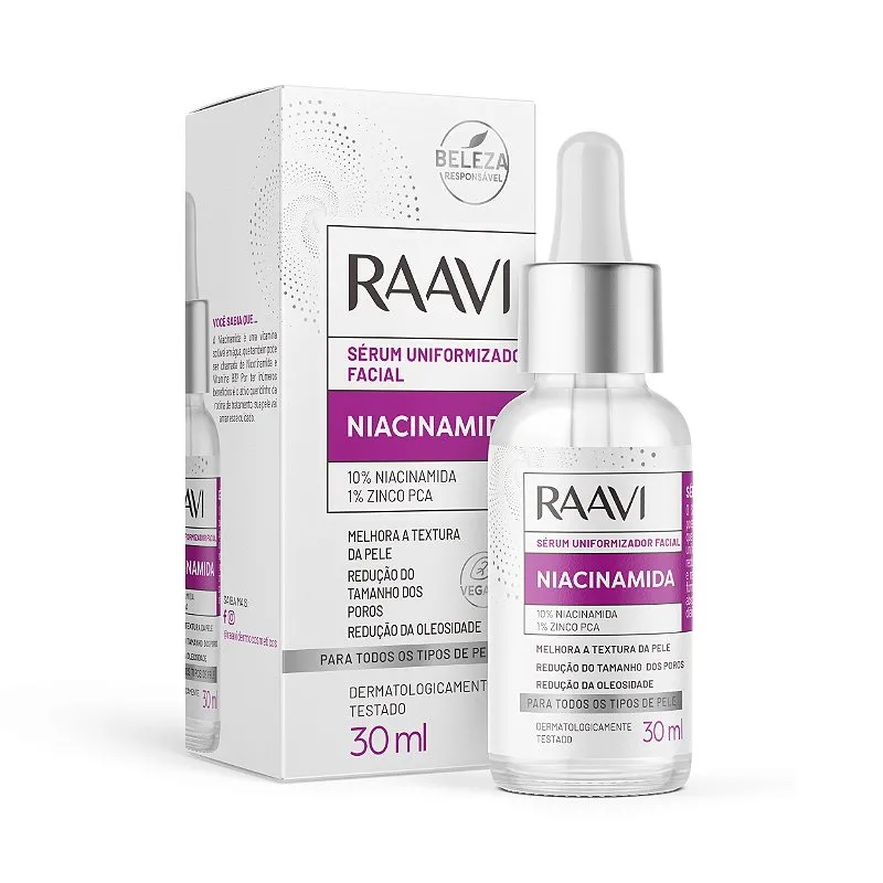 Sérum Facial Uniformizador Niacinamida Raavi 30Ml