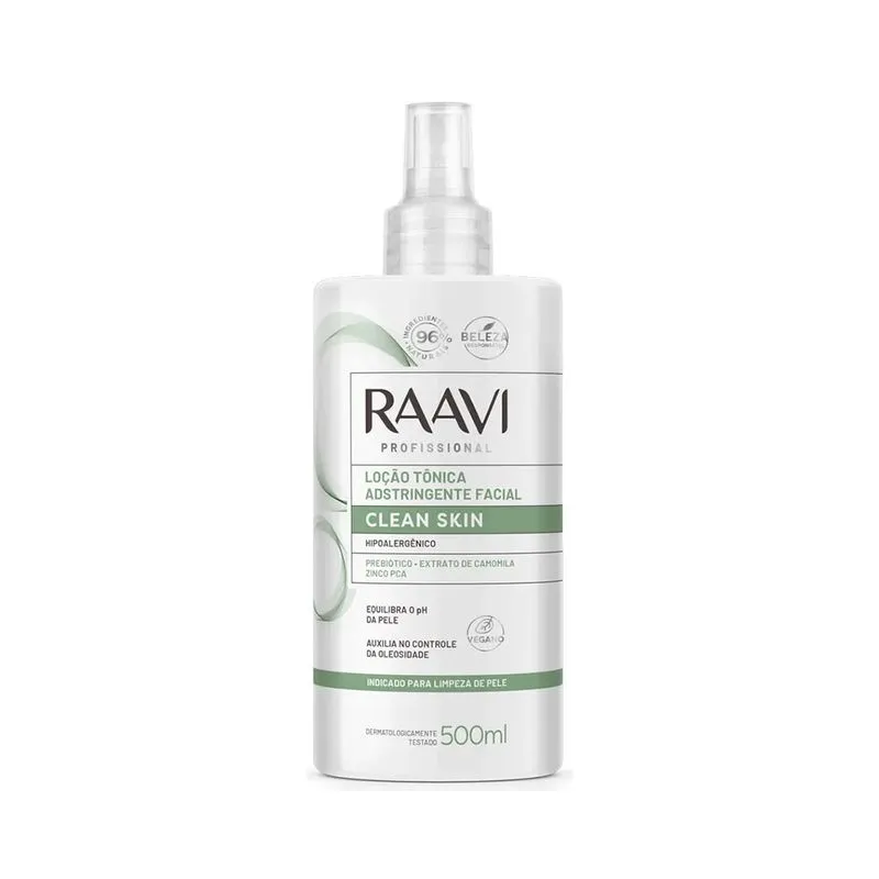 Loção Tonica Adstringente Facial Raavi 500Ml