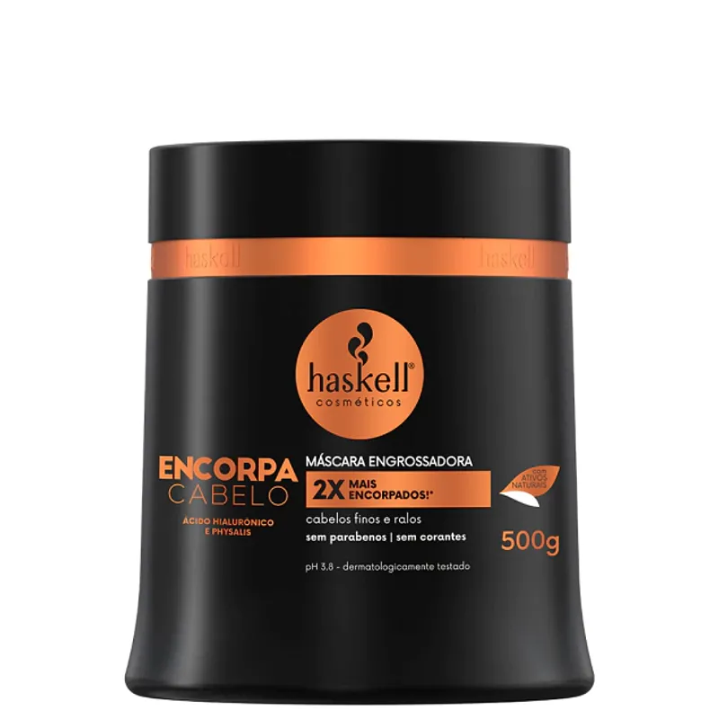 Máscara Encorpa Cabelo Engrossador Haskell 500G