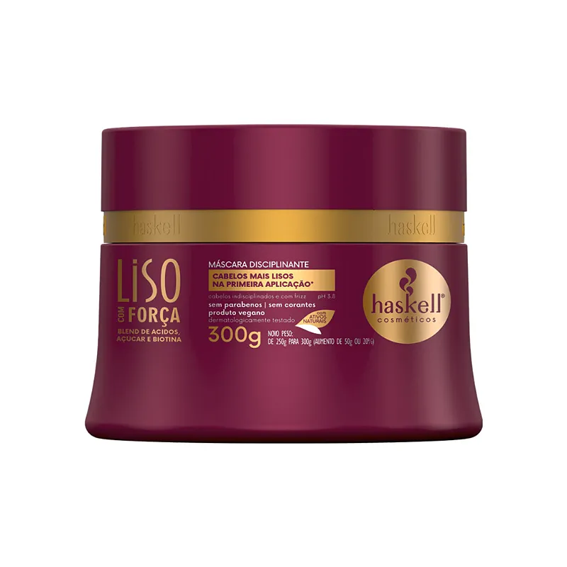 Máscara Liso Com Força Haskell 300g