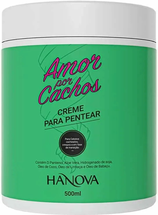 Creme Para Pentear Amor Por Cachos 500ml - Hanova