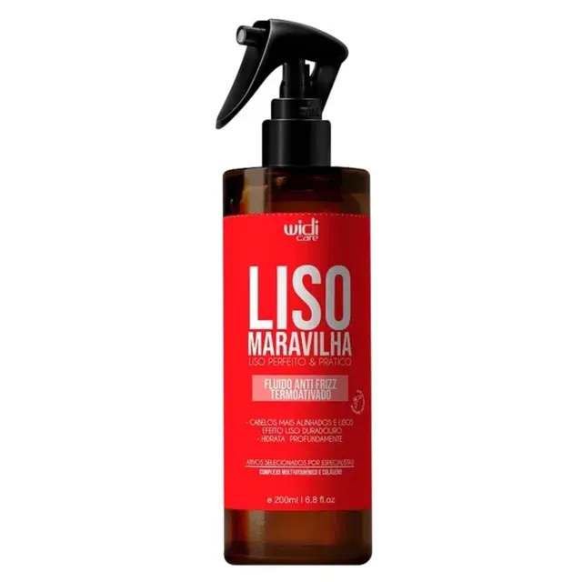 Fluido Anti Frizz Termoativado Liso Maravilha 200ml - Widi Care