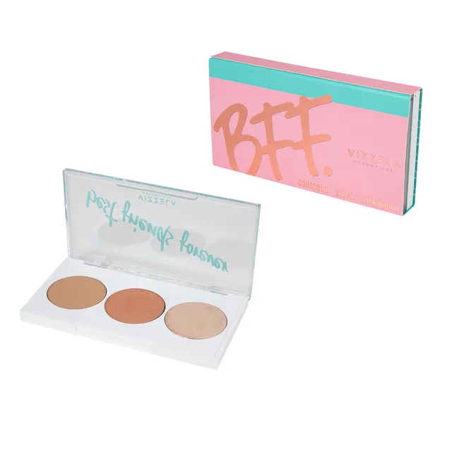 Bff contorno blush e iluminador 02 7,5g - Vizzela