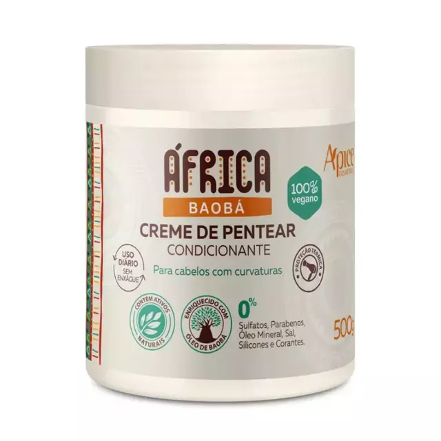Creme de pentear condicionante baobá áfrica 500ml - Apice