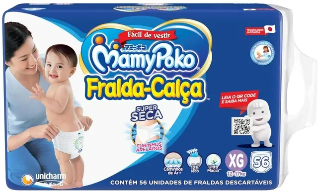 Fralda Calça Descartável Mamypoko Super Seca XG 56 Unidades