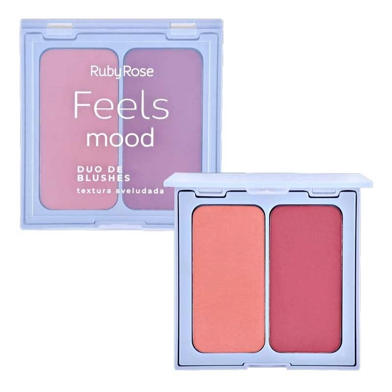 Duo Blush Feels Mood Cor 1 Coral Crush + Rich Roug Ruby Rose