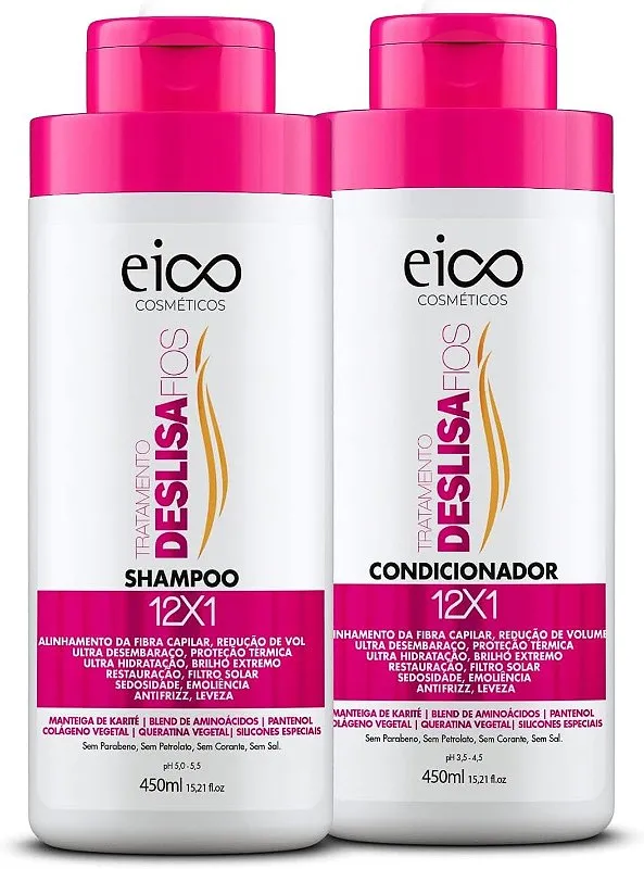 Kit Deslisa Fios Shampoo 450ML + Condicionador 400ML Eico