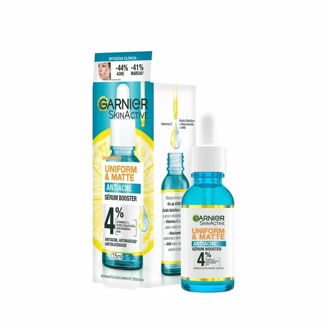Sérum Booster Facial Antiacne Garnier Uniform & Matte 15ml