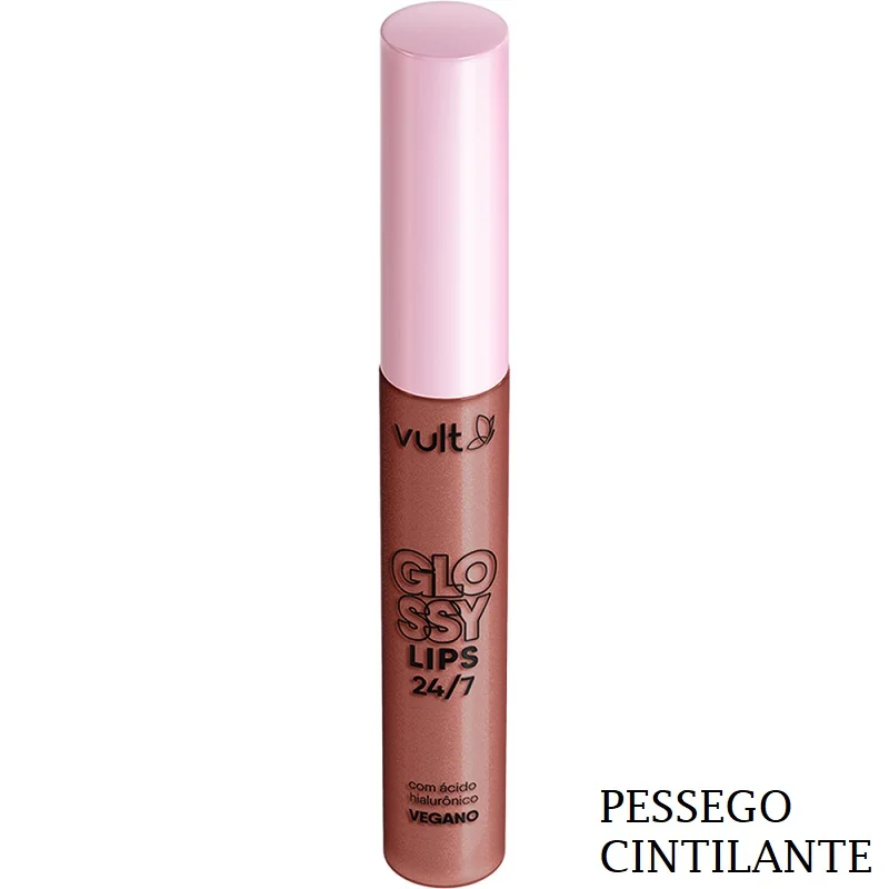 Gloss Labial Pêssego Cintilante 5,2ML Vult