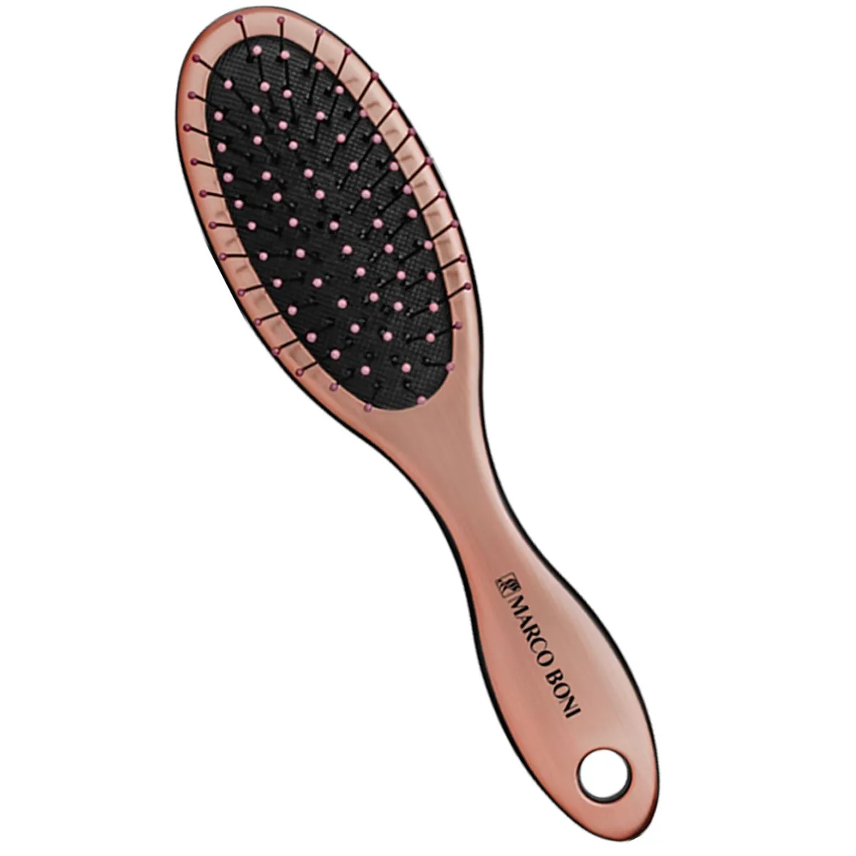 Escova de Cabelo Oval Pequena Linha Glow Marco Boni Rosê Gold