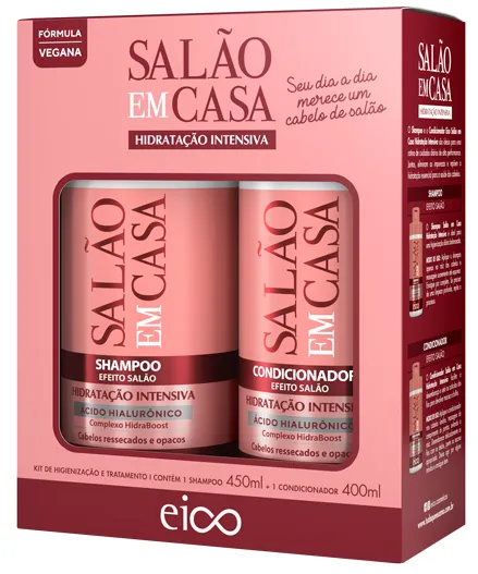 Kit Hidratação Shampoo 450ML + Condicionador 400ML Eico