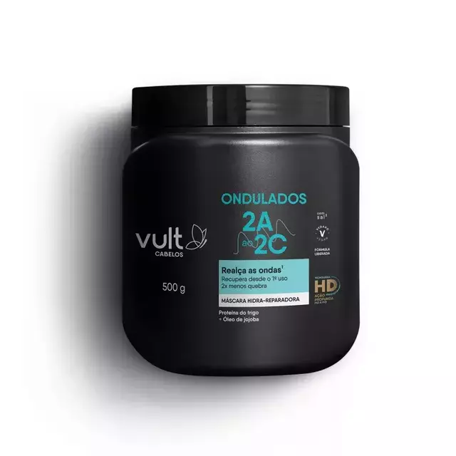 Máscara hidra - reparadora ondulados 2a a 2c 500g - Vult