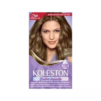 Coloração em creme 71 louro cinza médio - Koleston